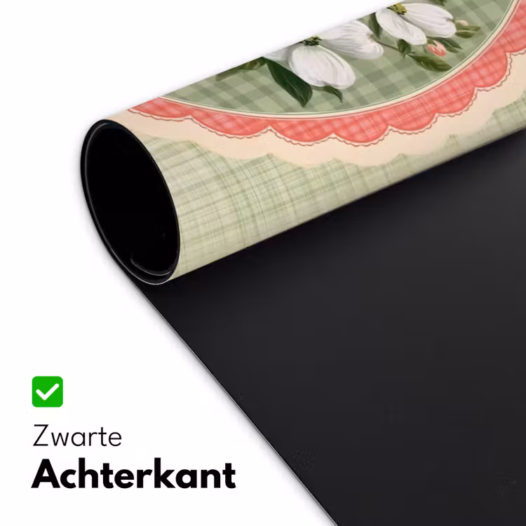 Bureau onderlegger - Bloemen - Illustratie - Geruit - Groen — 4
