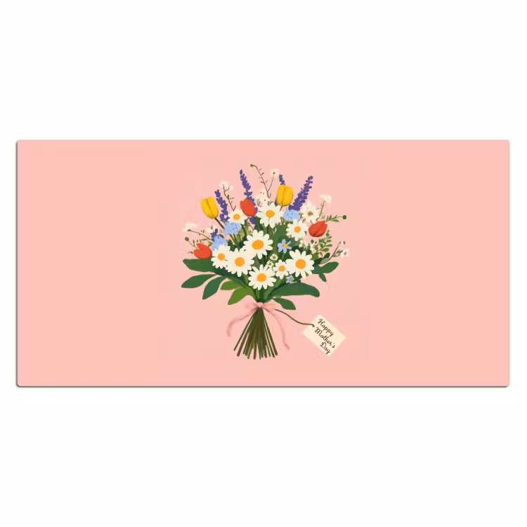 Bureau onderlegger - Bloemen - Lint - Kaartje — 1