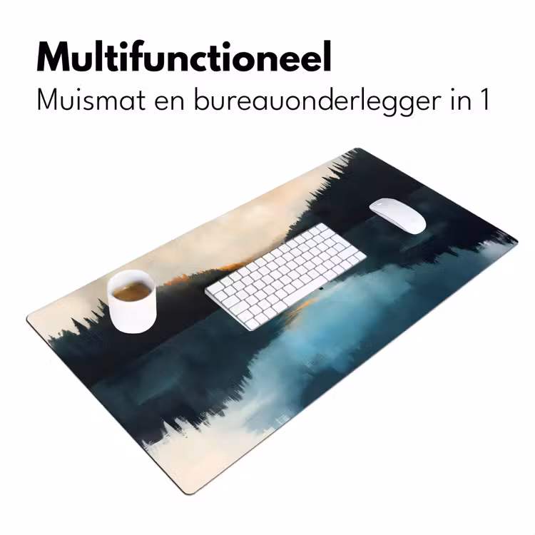 Bureau onderlegger - Bossen - Meer - Kano - Oranje — 6