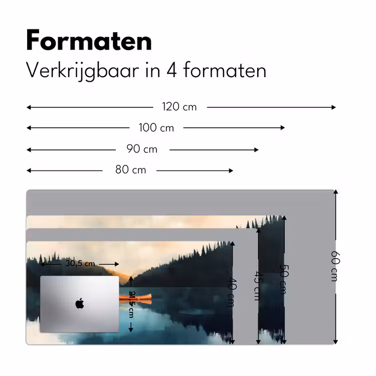 Bureau onderlegger - Bossen - Meer - Kano - Oranje — 7