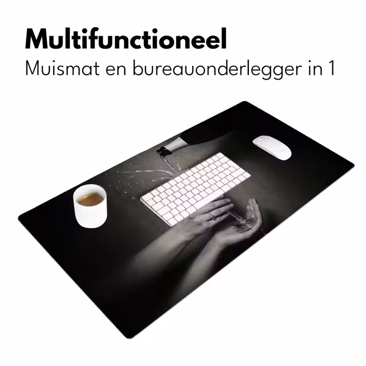 Bureau onderlegger - Champagnefles - Glas - Minimalistisch - Spetters — 6