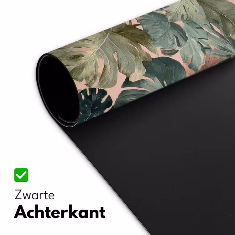 Bureau onderlegger - Compositie van bladeren - Groen - Roze — 4
