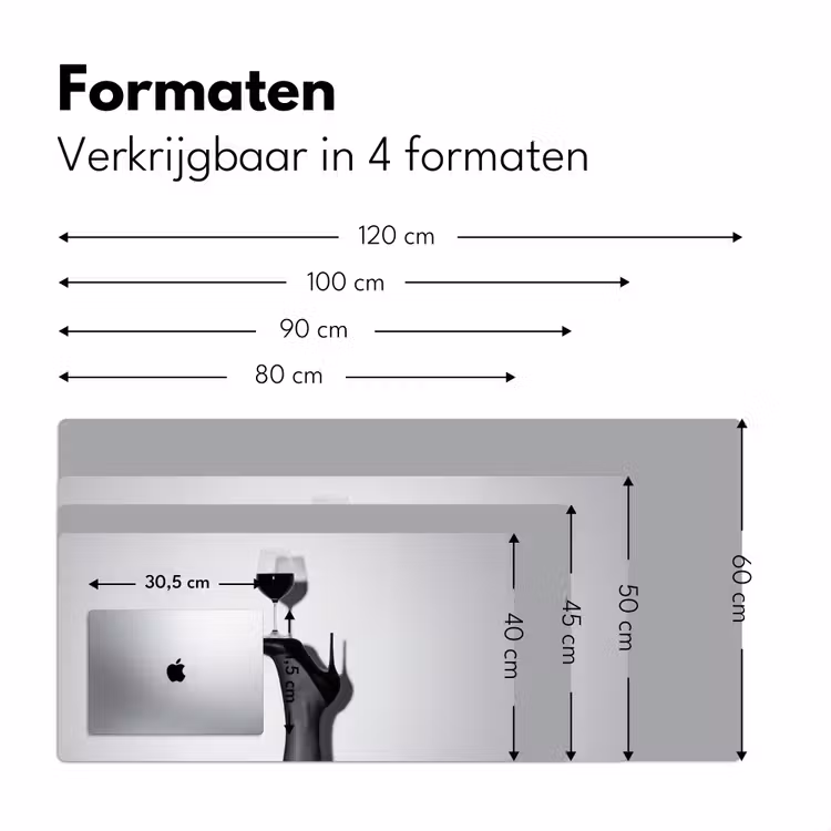 Bureau onderlegger - Hak - Wijn - Minimalistisch - Zwart — 7