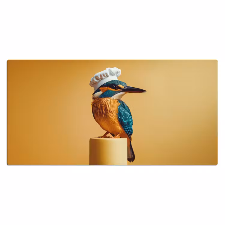 Bureau onderlegger - Ijsvogel - Pilaar - Koksmuts - Vogel — 1
