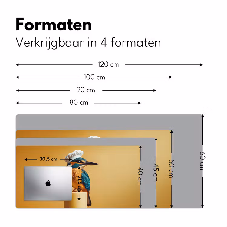 Bureau onderlegger - Ijsvogel - Pilaar - Koksmuts - Vogel — 7