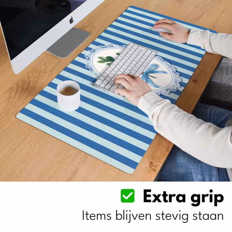 Bureau onderlegger - Illustratie - Bessen - Blauw - Strepen — 5