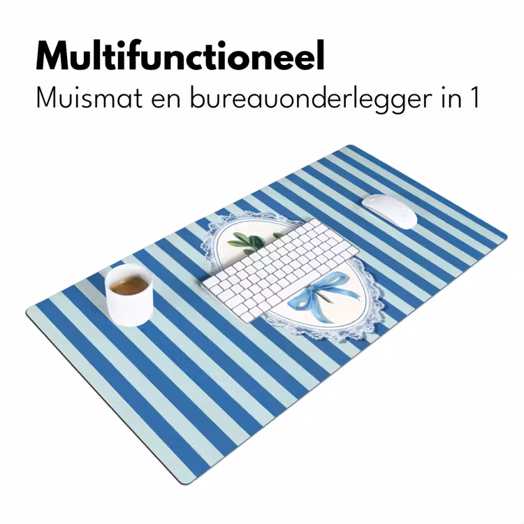 Bureau onderlegger - Illustratie - Bessen - Blauw - Strepen — 6