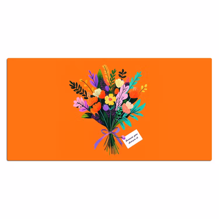 Bureau onderlegger - Kaartje - Boeket - Bloemen — 1