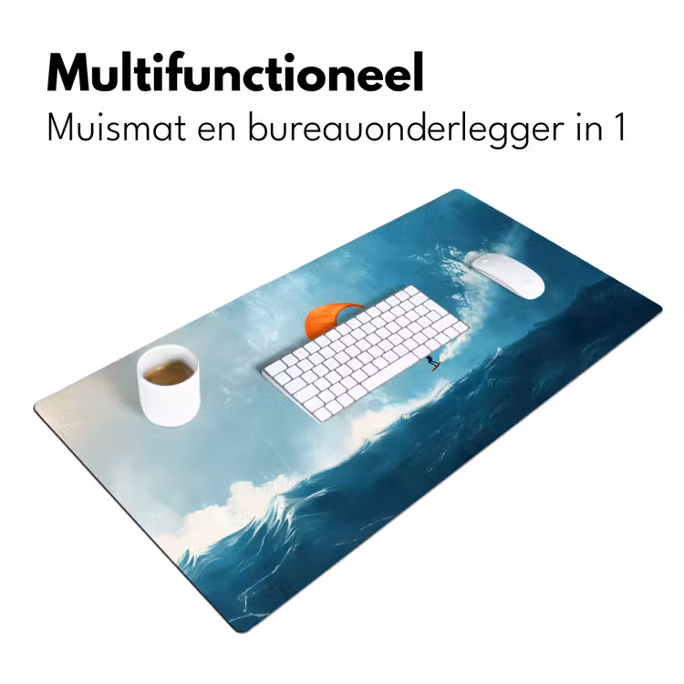 Bureau onderlegger - Kitesurfer - Oranje - Zee - Lucht — 6