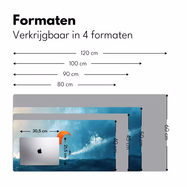 Bureau onderlegger - Kitesurfer - Oranje - Zee - Lucht — 7
