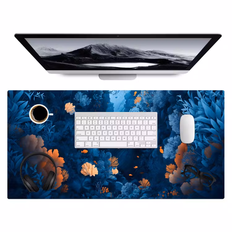 Bureau onderlegger - Koraalrif - Vissen - Oceaan - Blauw — 3