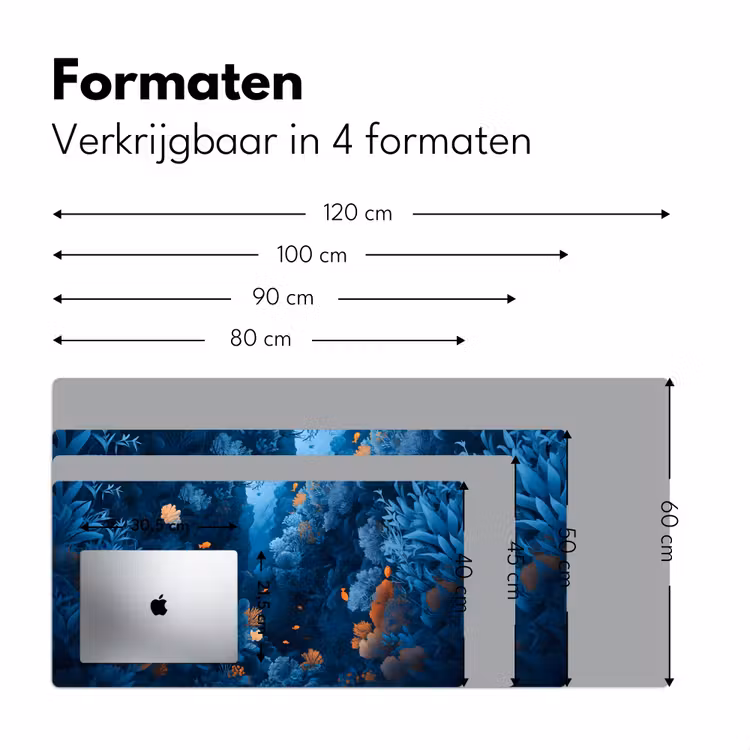 Bureau onderlegger - Koraalrif - Vissen - Oceaan - Blauw — 7