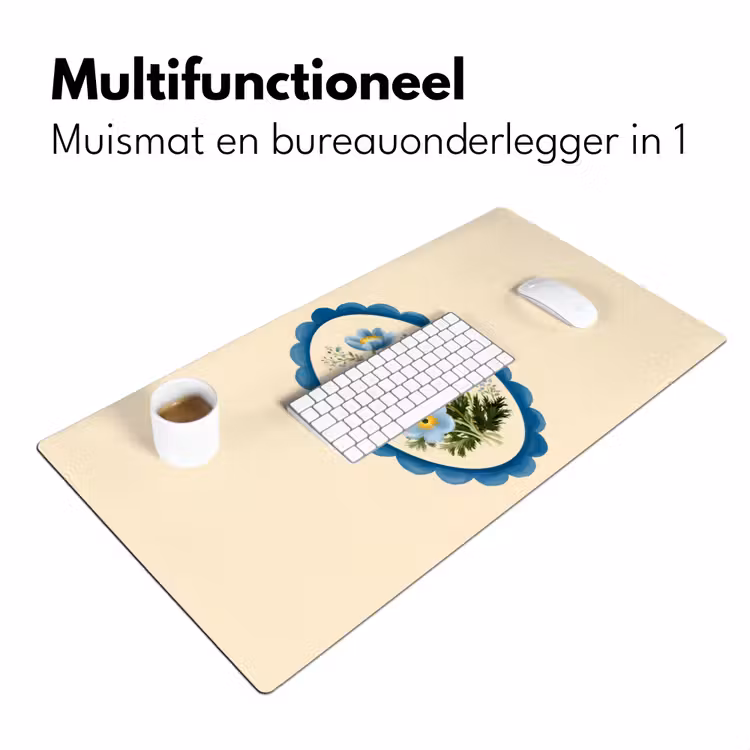Bureau onderlegger - Lijst - Bloemen - Lichtblauw - Illustratie — 6
