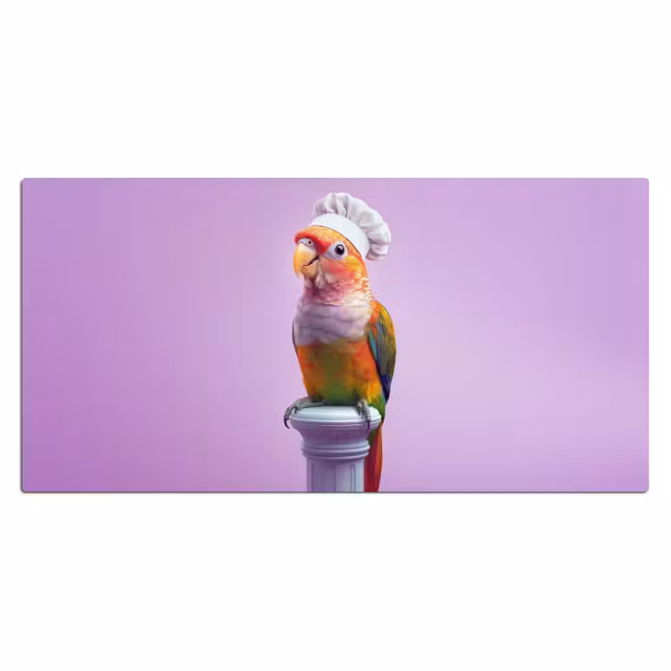 Bureau onderlegger - Papegaai - Koksmuts - Pilaar - Vogel — 1