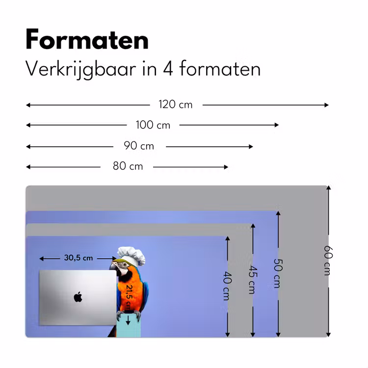 Bureau onderlegger - Papegaai - Koksmuts - Vogel - Leuk — 7