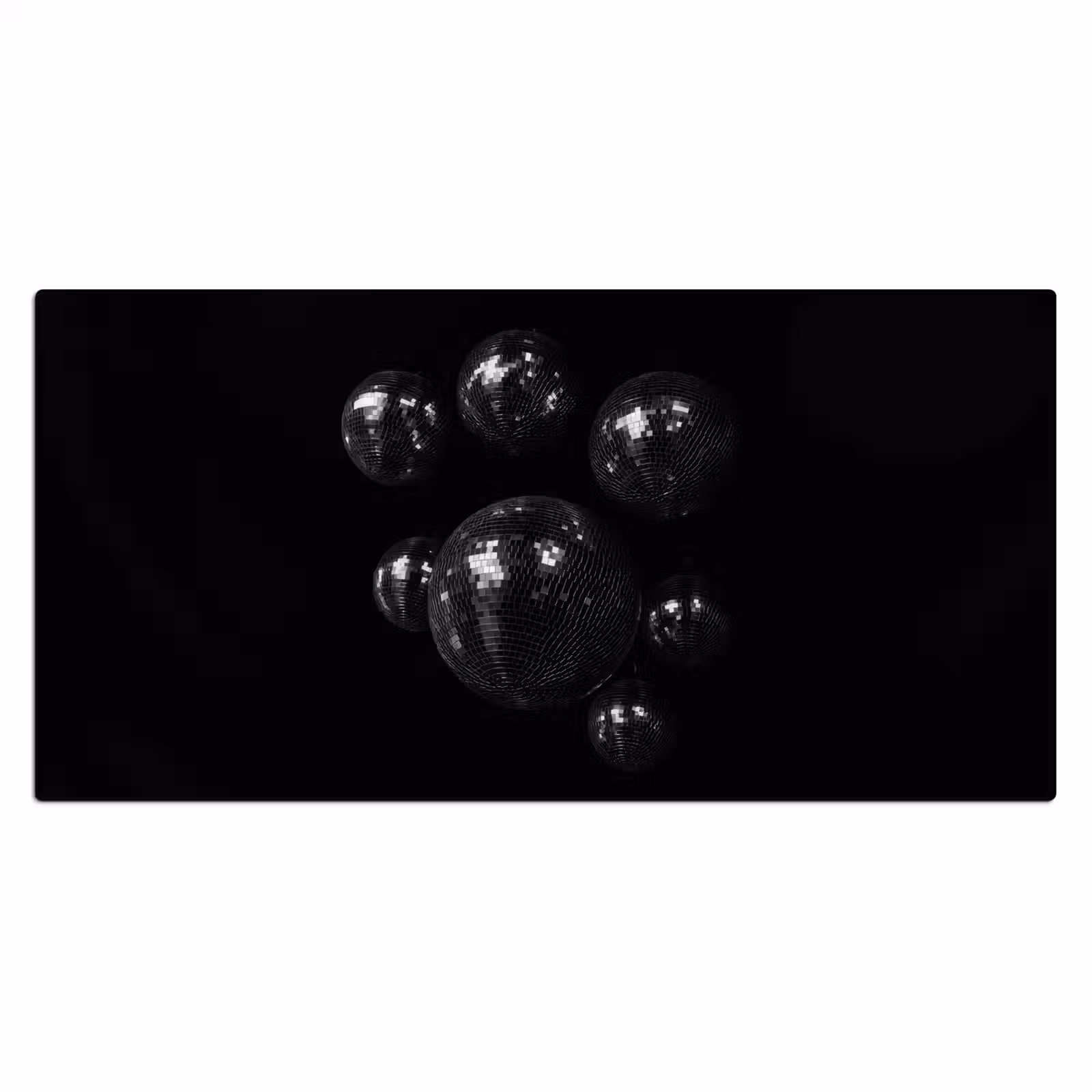 Bureau onderlegger - Discoballen - Minimalistisch - Zwart — 1