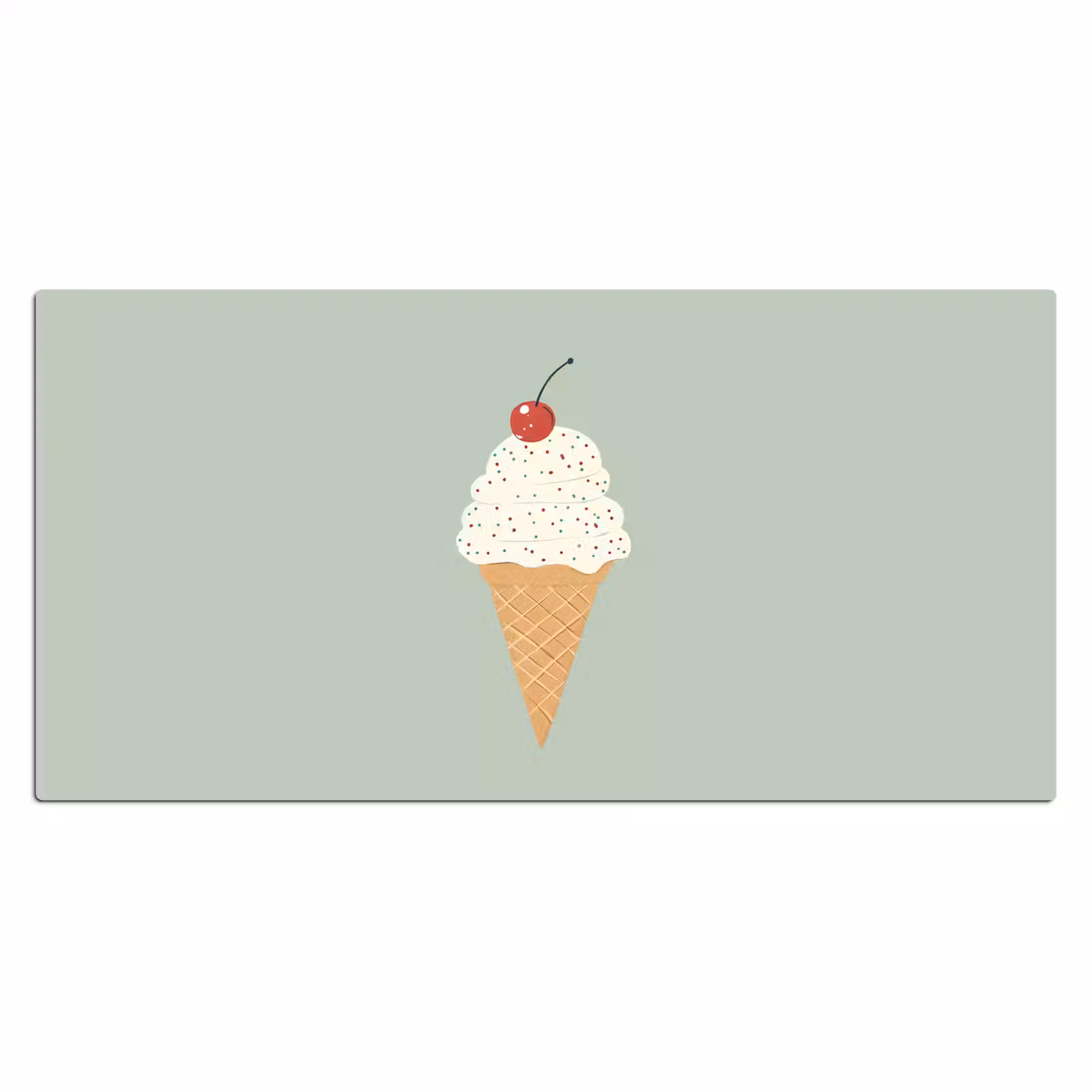 Bureau onderlegger - Illustratie - Ijsje - Spikkels - Kers — 1