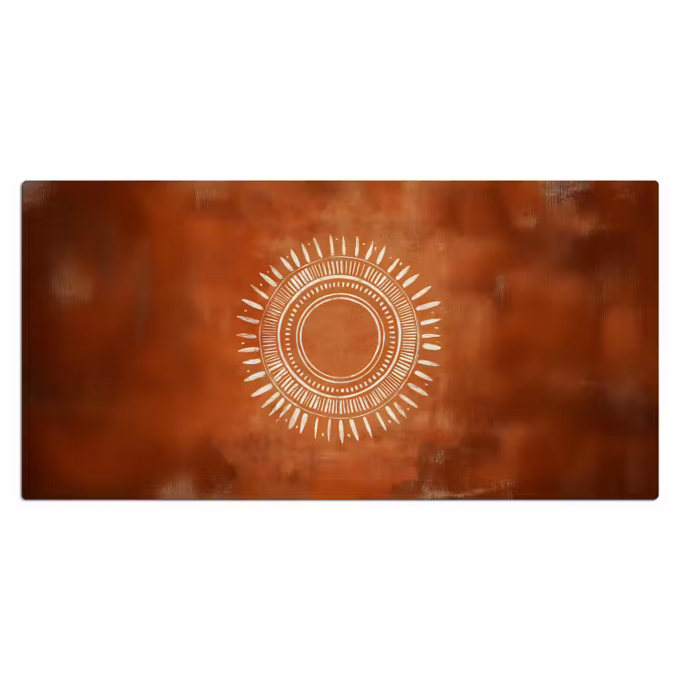 Bureau onderlegger - Abstract - Lijnen - Zonnestralen - Roodbruin — 1