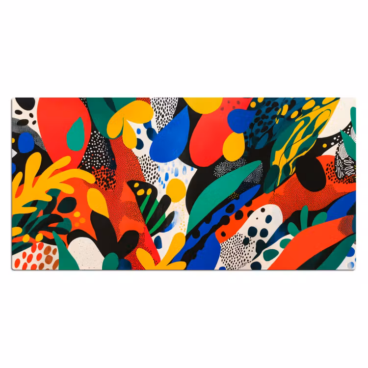 Bureau onderlegger - Abstract - Planten - Vormen - Kleurrijk — 1