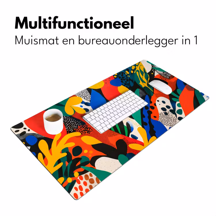 Bureau onderlegger - Abstract - Planten - Vormen - Kleurrijk — 6