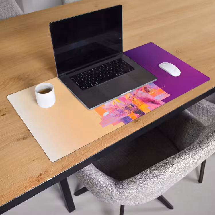 Bureau onderlegger - Abstract - Portret - Vrouw - Kleurrijk — 2