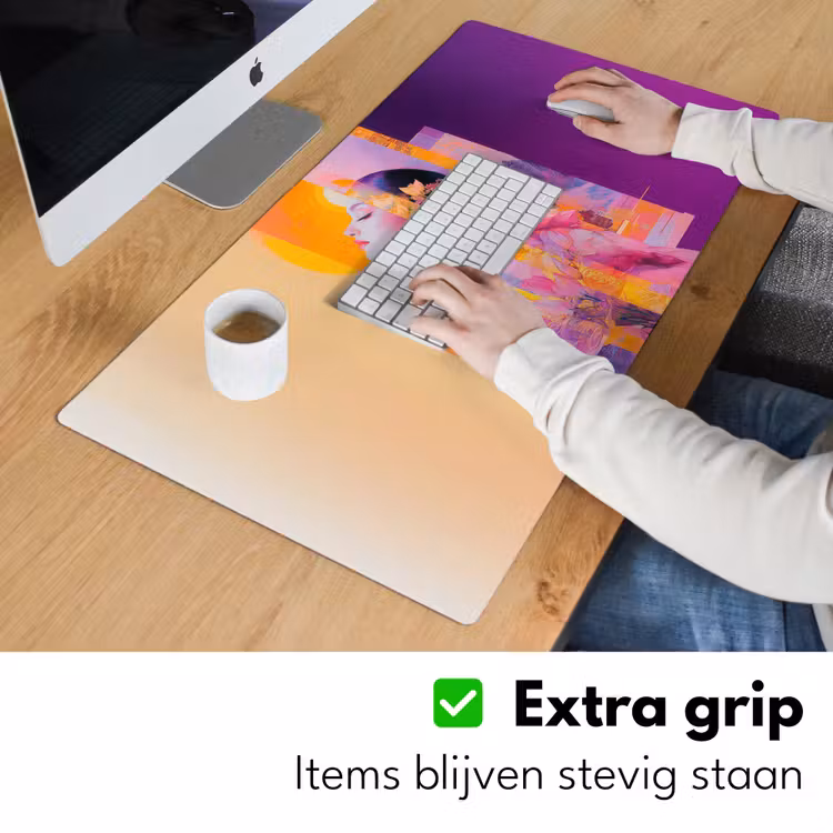 Bureau onderlegger - Abstract - Portret - Vrouw - Kleurrijk — 5