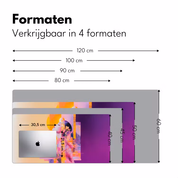Bureau onderlegger - Abstract - Portret - Vrouw - Kleurrijk — 7