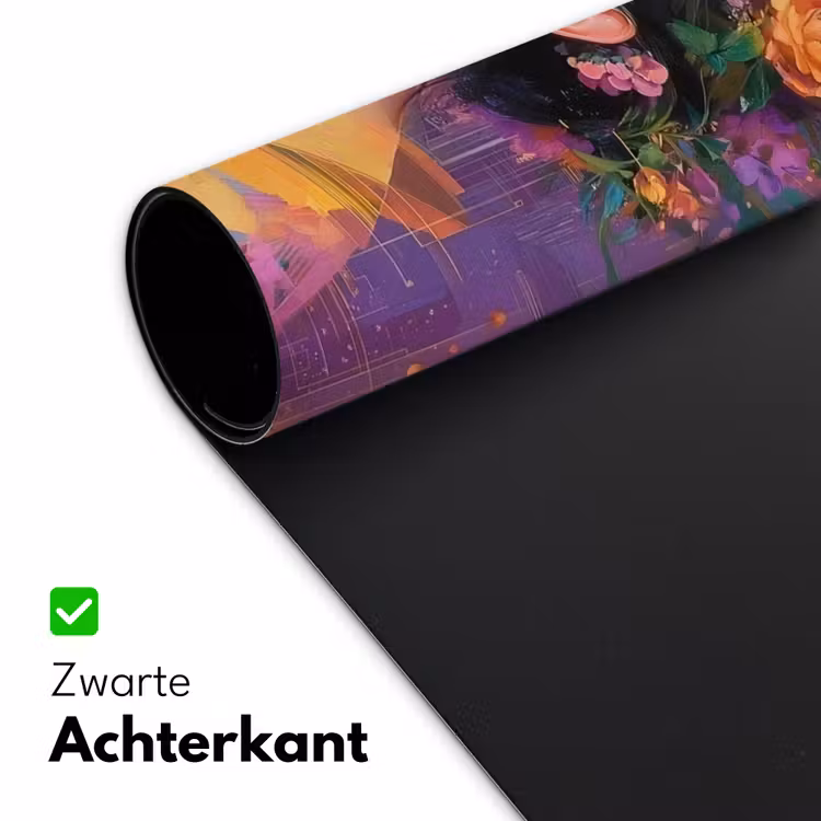 Bureau onderlegger - Abstract - Vrouw - Bloemenkroon - Goud — 4
