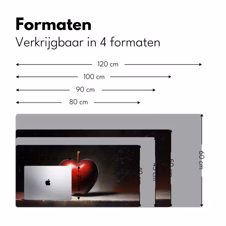 Bureau onderlegger - Apple - Hart - Rood — 7