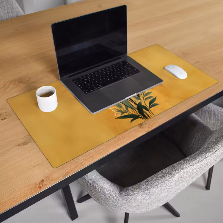 Bureau onderlegger - Bladeren - Boeket - Bloemen - Geel — 2