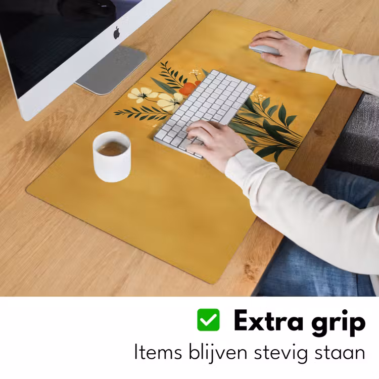 Bureau onderlegger - Bladeren - Boeket - Bloemen - Geel — 5