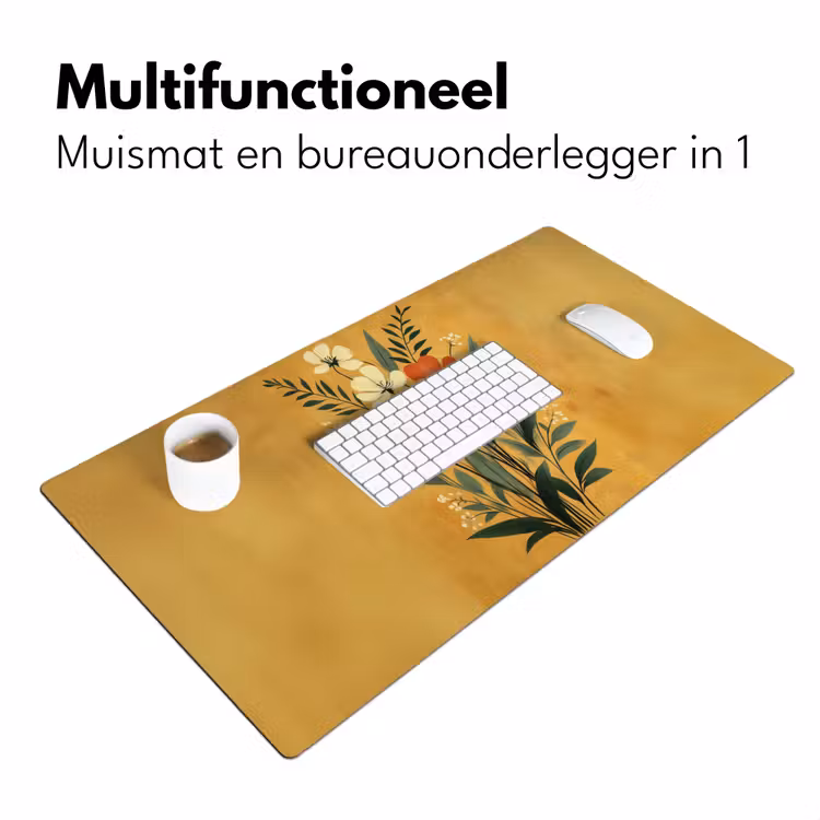 Bureau onderlegger - Bladeren - Boeket - Bloemen - Geel — 6