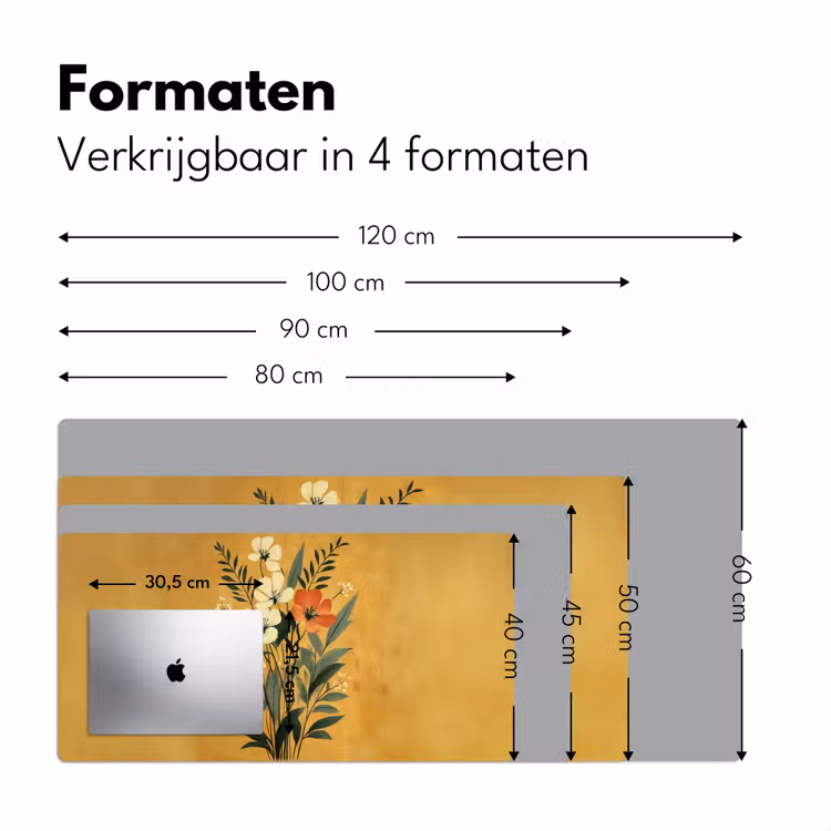 Bureau onderlegger - Bladeren - Boeket - Bloemen - Geel — 7