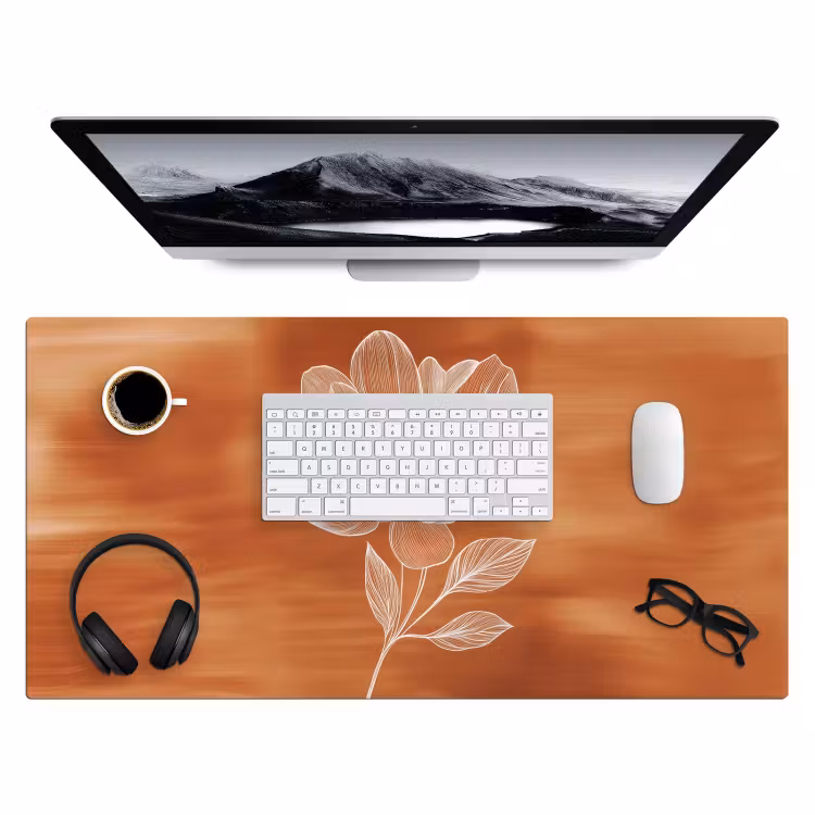 Bureau onderlegger - Bloem - Minimalistisch - Wit — 3