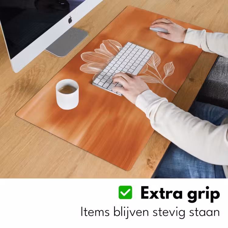 Bureau onderlegger - Bloem - Minimalistisch - Wit — 5