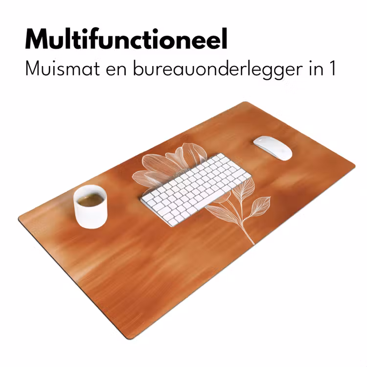 Bureau onderlegger - Bloem - Minimalistisch - Wit — 6