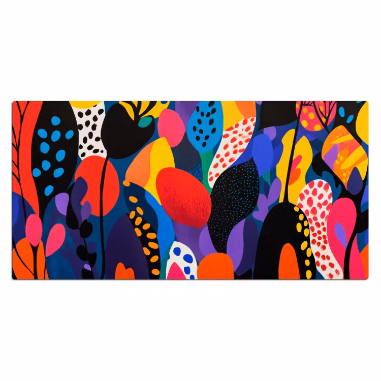 Bureau onderlegger - Bloemen - Bladeren - Abstract - Rood — 1