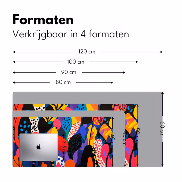 Bureau onderlegger - Bloemen - Bladeren - Abstract - Rood — 7