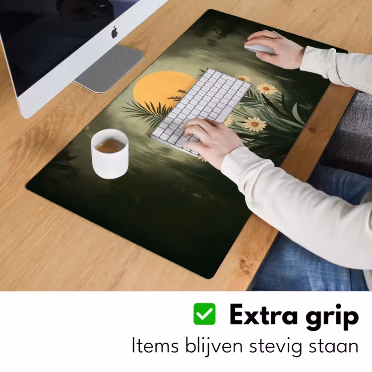Bureau onderlegger - Bloemen - Bladeren - Zon - Groen — 5