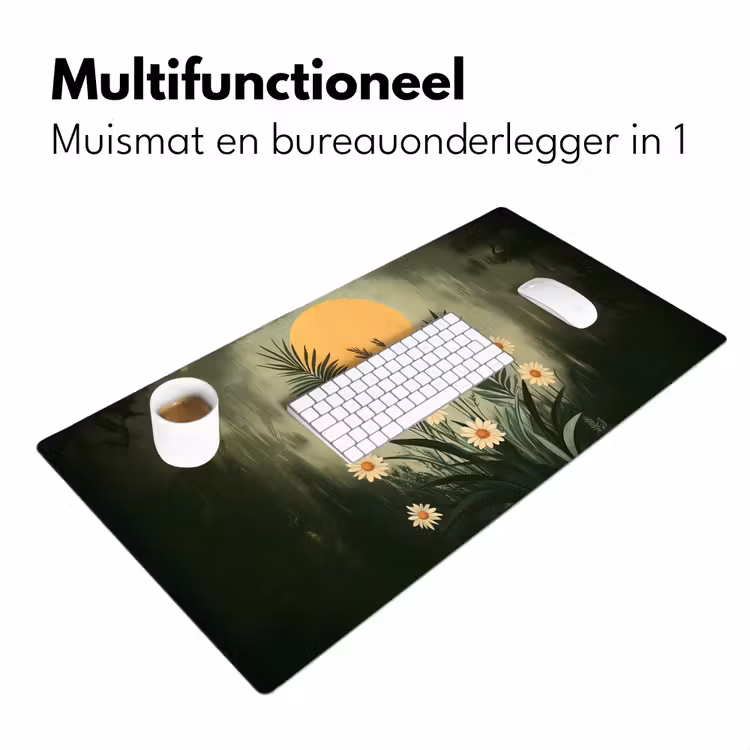 Bureau onderlegger - Bloemen - Bladeren - Zon - Groen — 6