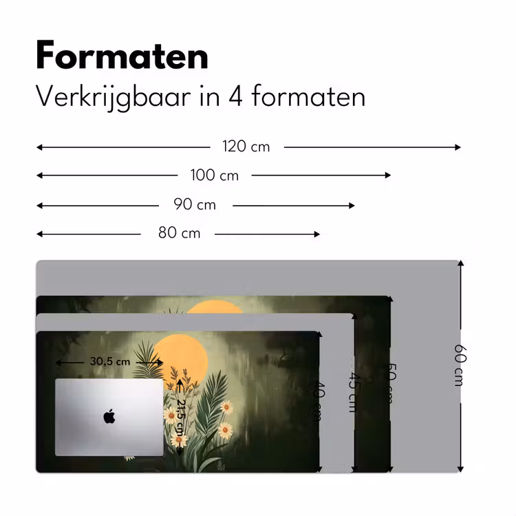 Bureau onderlegger - Bloemen - Bladeren - Zon - Groen — 7