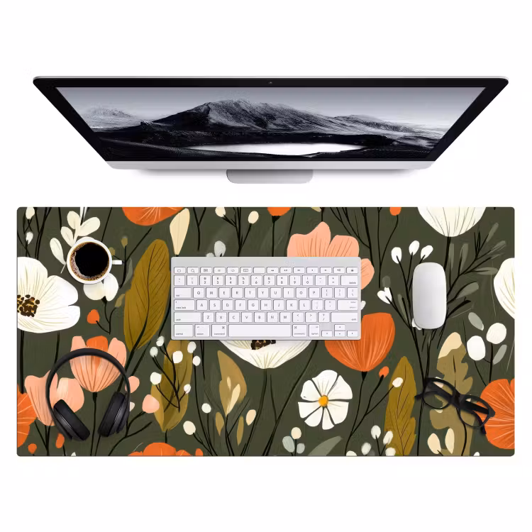 Bureau onderlegger - Bloemen - Illustratie - Groen — 3