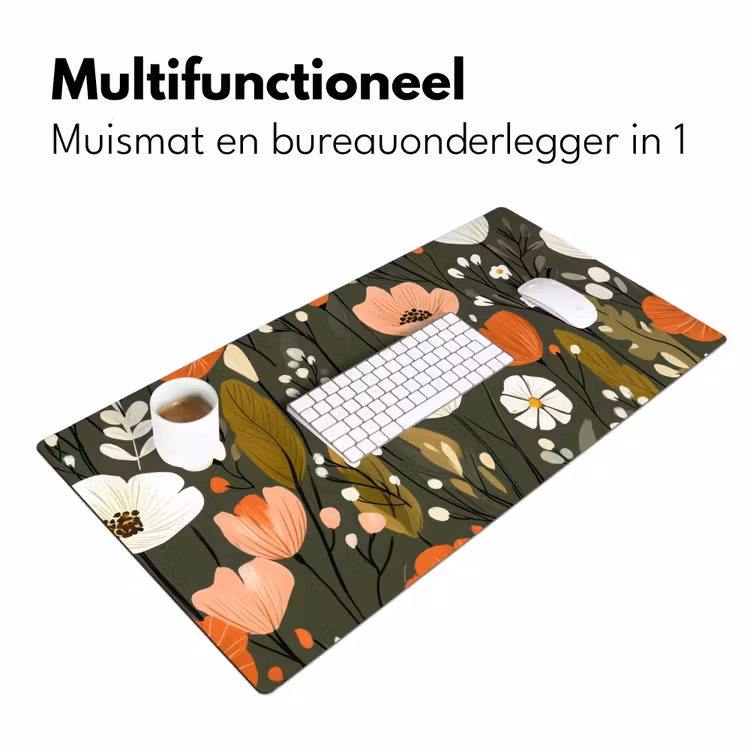 Bureau onderlegger - Bloemen - Illustratie - Groen — 6