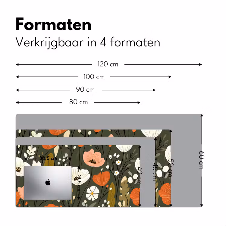 Bureau onderlegger - Bloemen - Illustratie - Groen — 7