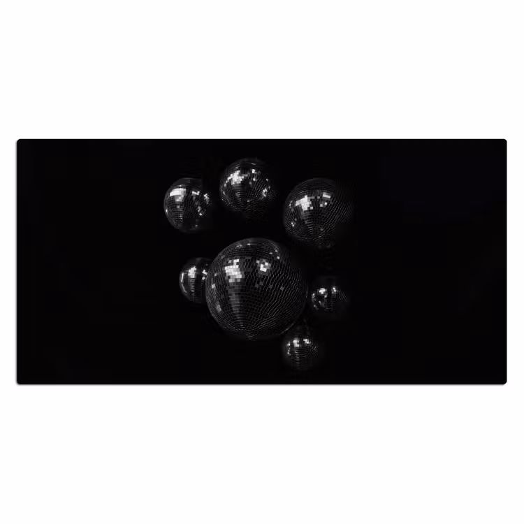 Bureau onderlegger - Discoballen - Minimalistisch - Zwart — 1
