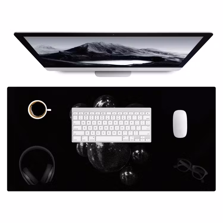 Bureau onderlegger - Discoballen - Minimalistisch - Zwart — 3
