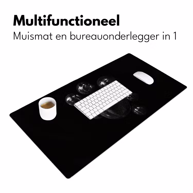 Bureau onderlegger - Discoballen - Minimalistisch - Zwart — 6
