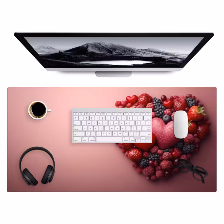 Bureau onderlegger - Fruit - Hartjes - Aardbeien - Frambozen - Bosbessen — 3