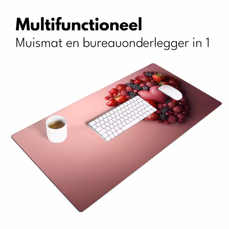 Bureau onderlegger - Fruit - Hartjes - Aardbeien - Frambozen - Bosbessen — 6