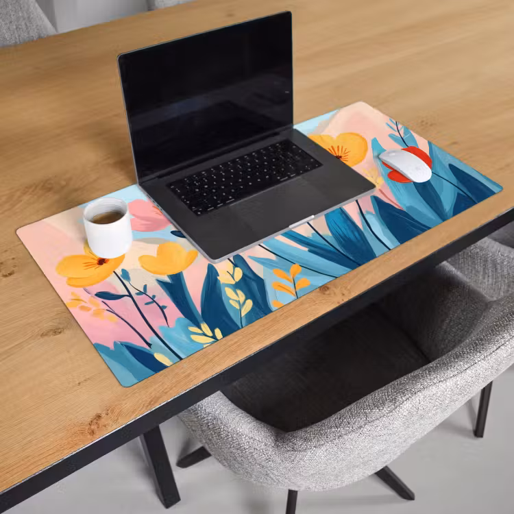 Bureau onderlegger - Illustratie - Bloemen - Kleurrijk — 2